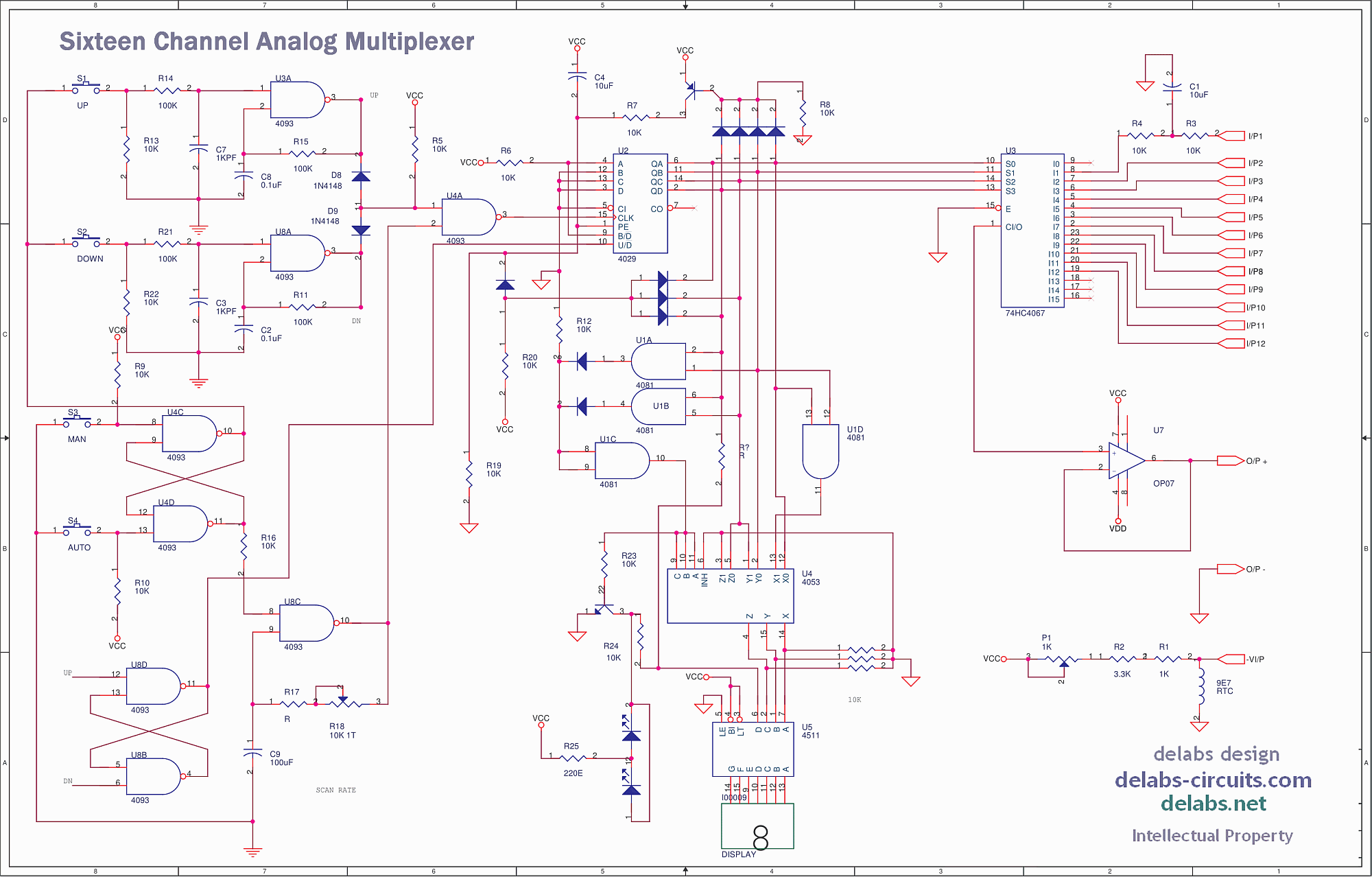 16 Channel Analog Multiplexer