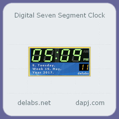 Digital Seven Segment Clock